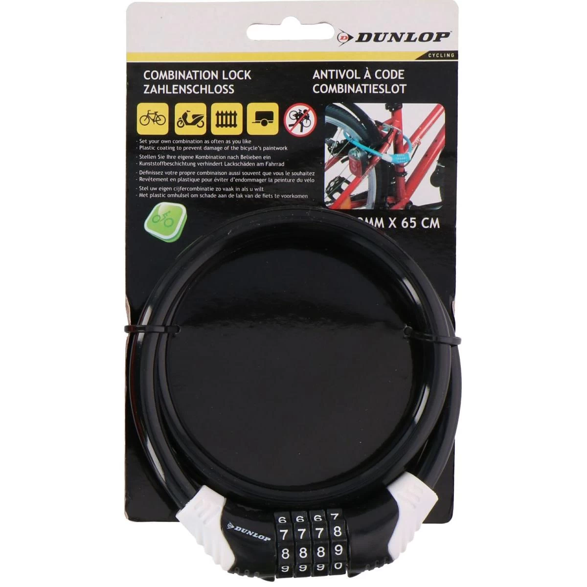 Dviračio Rankena Su Spiraline Rankena 10mmx65cm Dunlop Black