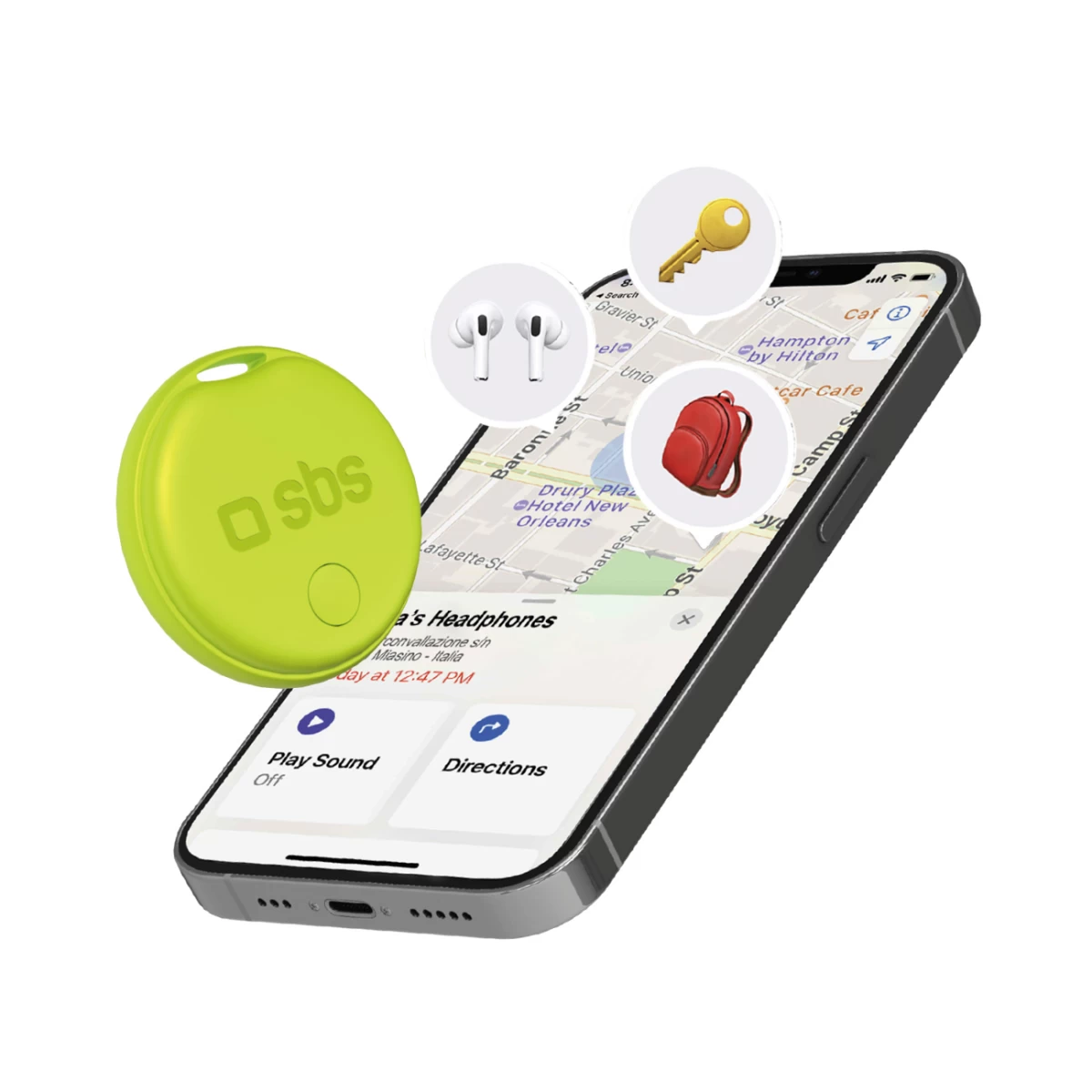 Dviračių Raktų Lokatorius, Suderinamas Su apple Find My Track My Circle - žalias