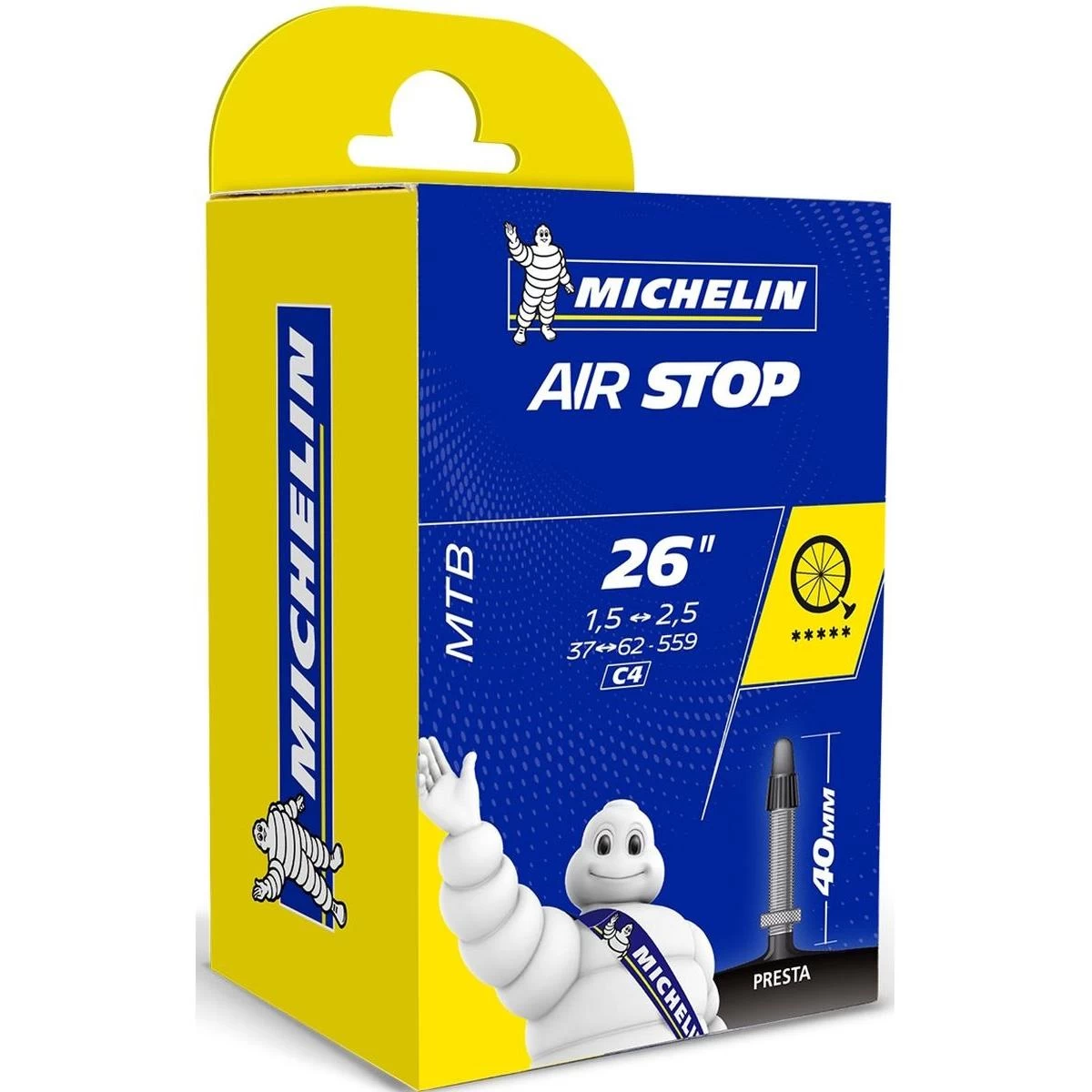 Dviračių Vidinis Vamzdis 26x1.5/2.5 Pv 40 Mm Michelin