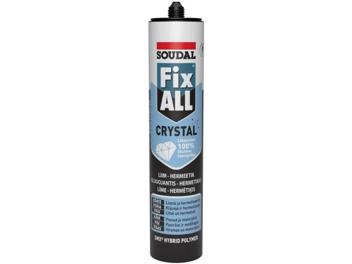FIX ALL CRYSTAL, klijuojantis hermetikas hibridinio polimero pagrindu FIX ALL CRYSTAL, klijuojantis hermetikas hibridinio polimero pagrindu