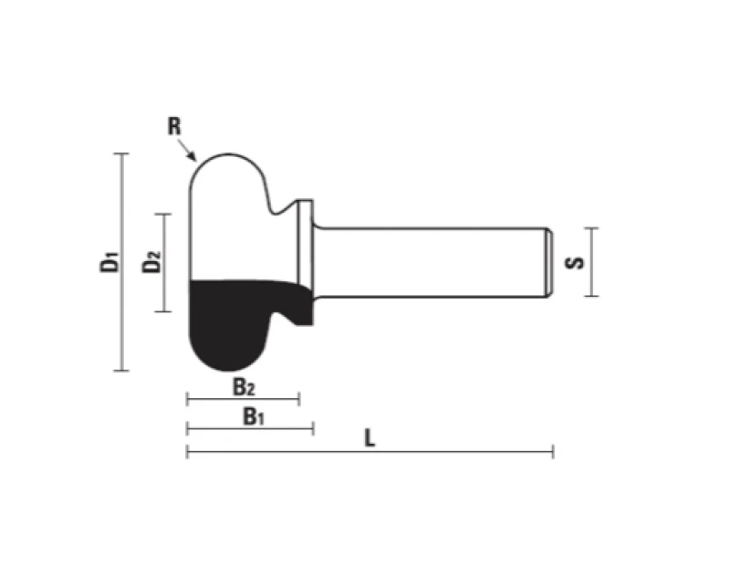 KLEIN HW Rankenėlių Freza D19 X H19 X H57, A12, R4.8