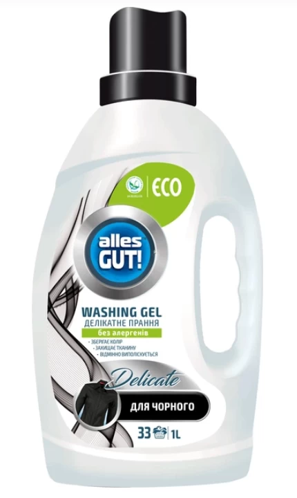 Eco švelnus skalbimo gelis juodiems drabužiams AllesGUT, 1L, 7198