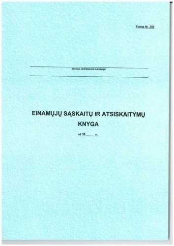 Einamų sąskaitų ir atsiskaitymų knyga 292, A4 (48)  0720-060