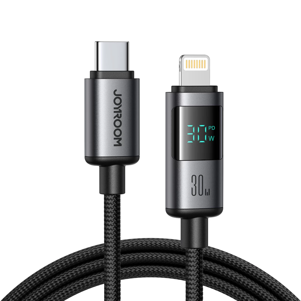 Ekrano Kabelis Usb-c - iphone Lightning 30 W 1,2 M - Juodas
