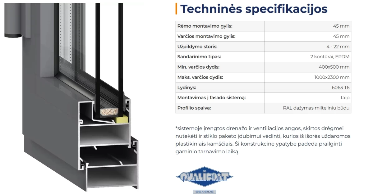 Aliuminio langų ir durų sistemos Framex