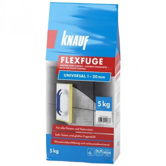 Elastingas plytelių siūlių glaistas KNAUF Flexfuge, 5kg manhattan sp.