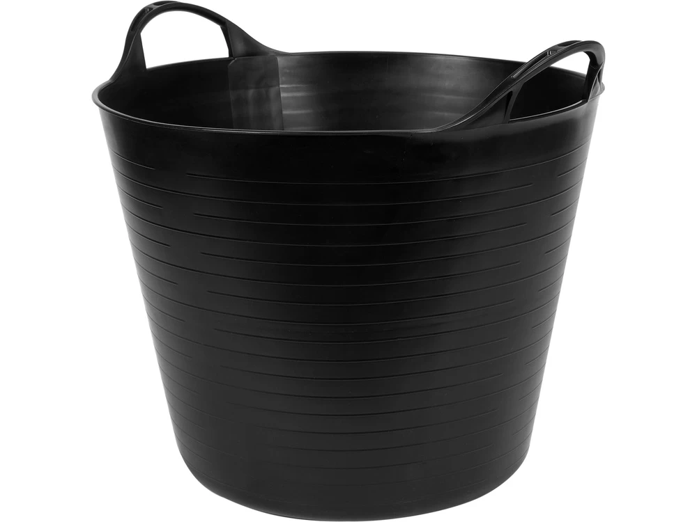 Elastinis plastikinis indas / tara | juodas | 27 l (35580)