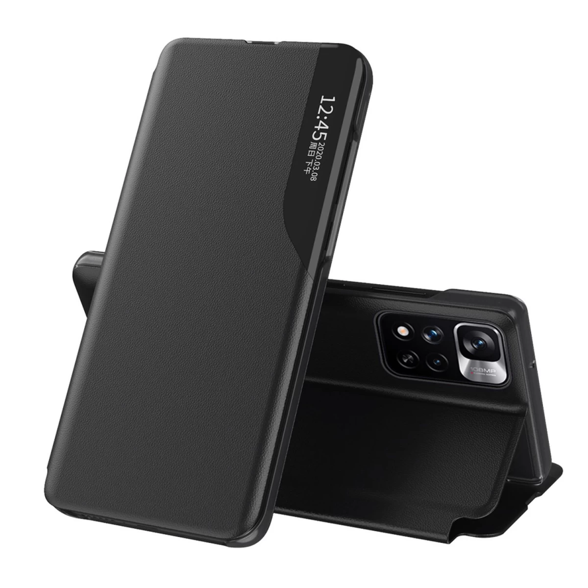 Elegantiškas eco Leather View Case Dėklas Su Atlenkiamu Dangteliu Ir Stovo Funkcija Xiaomi Redmi Note 11 Pro+ 5g (kinija) / 11 Pro 5g (kinija) / Mi11i Hypercharge / Poco X4 Nfc 5g Juodas Elegantiškas eco Leather View Case Dėklas Su Atlenkiamu Dangteliu Ir Stovo Funkcija Xiaomi Redmi Note 11 Pro+ 5g (kinija) / 11 Pro 5g (kinija) / Mi11i Hypercharge / Poco X4 Nfc 5g Juodas