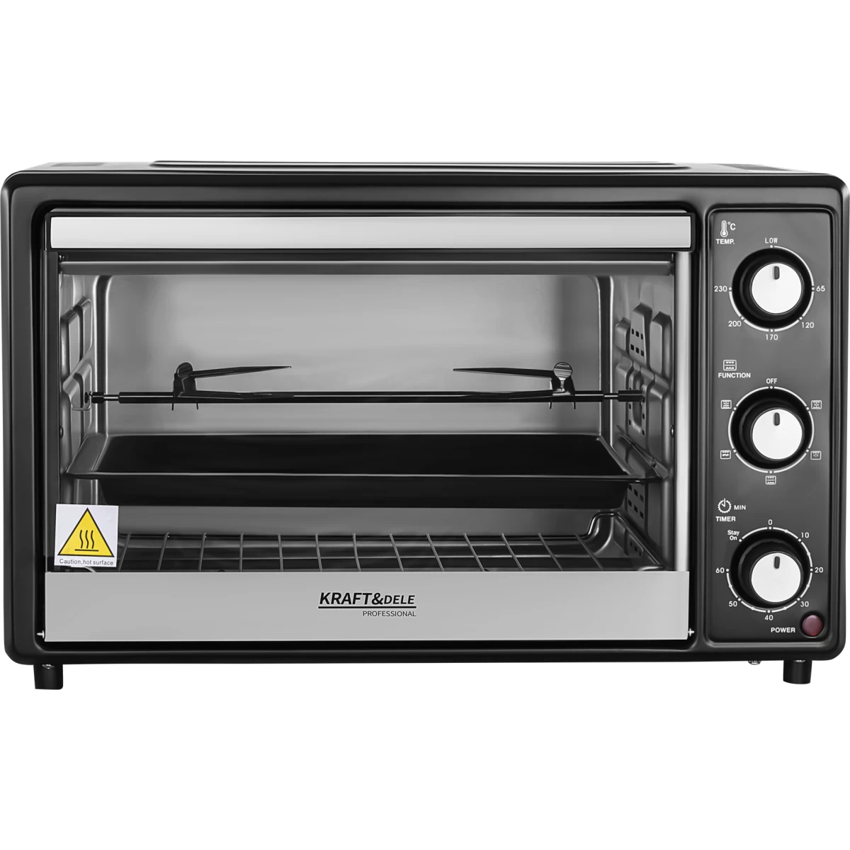 Elektrinė orkaitė 30 l 1650 W su iešmu ir priedais KD4111
