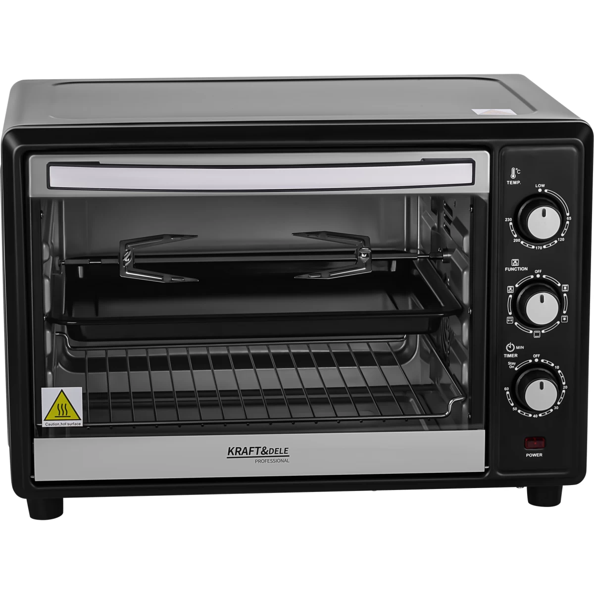 Elektrinė orkaitė 45 l 2000 W su iešmu ir priedais KD4134