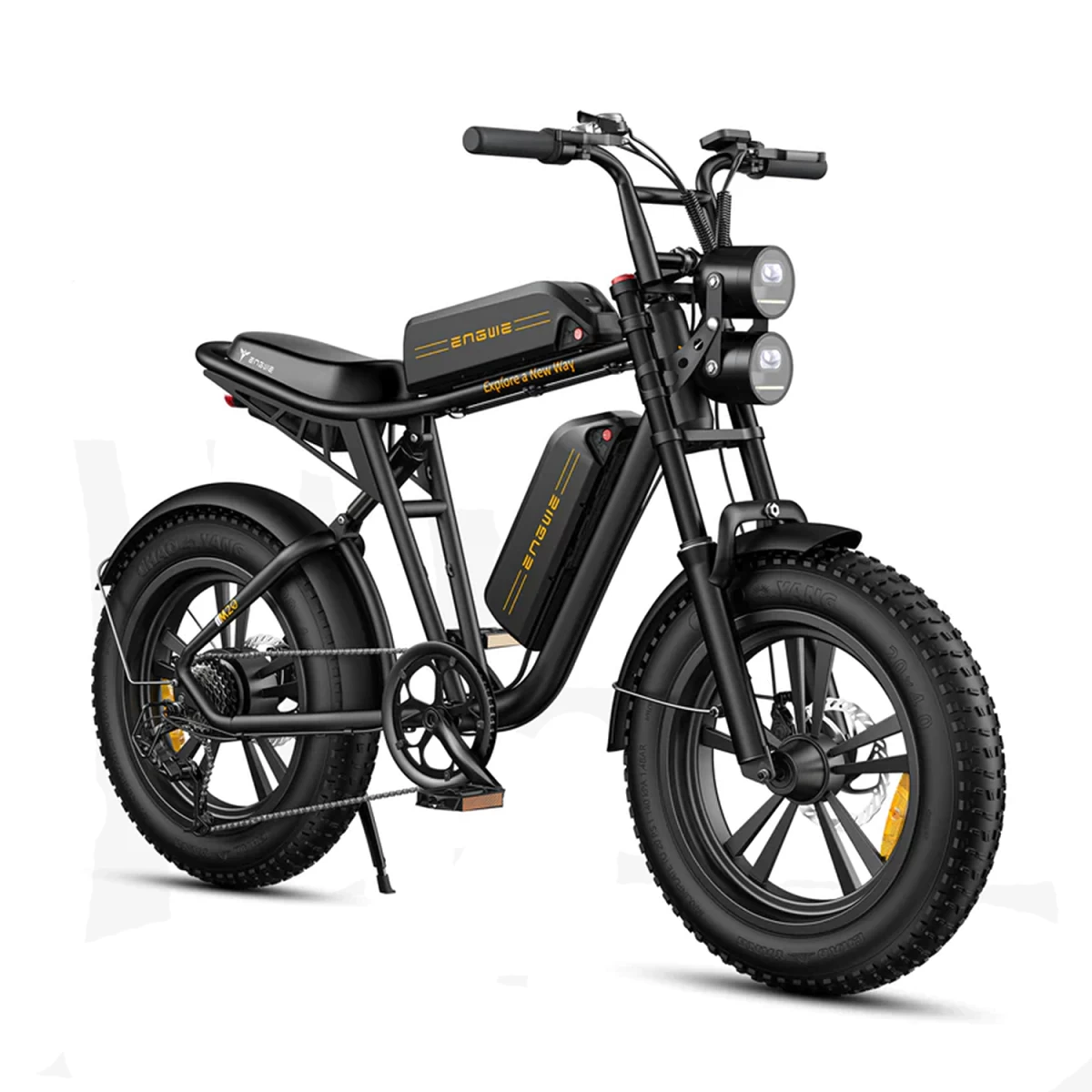 Elektrinis dviratis Engwe M20 20 // Dual Battery versija (26Ah), 7G (juodas)