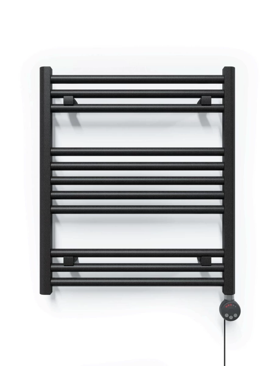 Elektrinis rankšluosčių džiovintuvas Terma Basia, metallic juodas, 50 cm x 57 cm, 200 W, dešininis