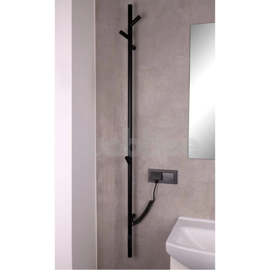Elektrinis rankšluosčių džiovintuvas WOBBEE Burton 150 cm, juodas