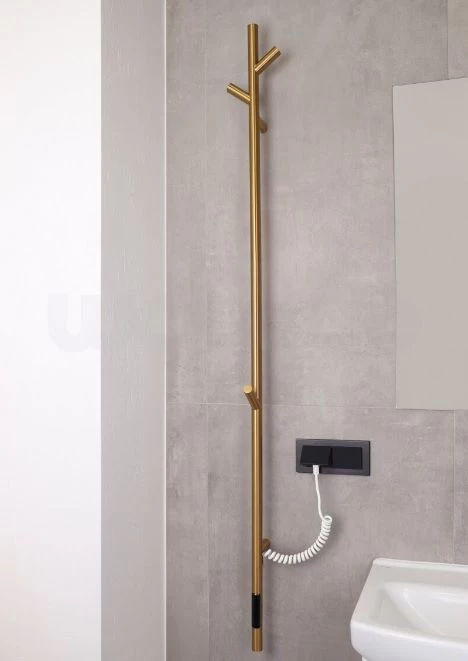 Elektrinis rankšluosčių džiovintuvas Wobbee Burton 8x150 cm, braižytas auksas