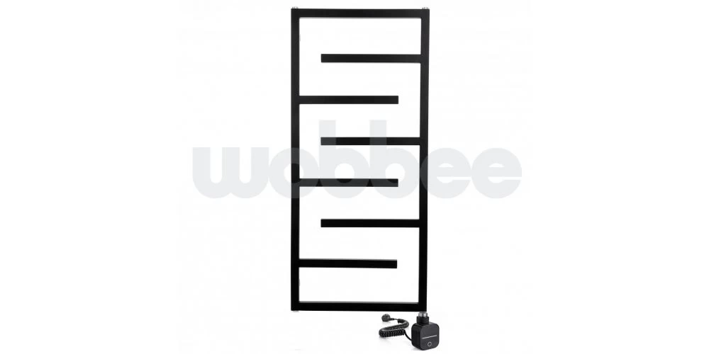 Elektrinis rankšluosčių džiovintuvas Wobbee Welly 50x110 cm, dešininis, juodas