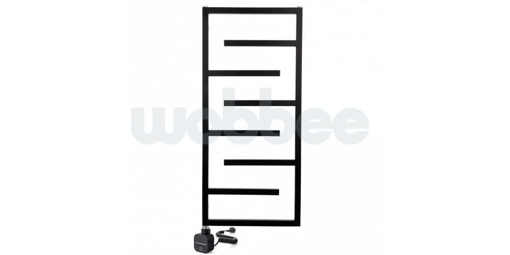 Elektrinis rankšluosčių džiovintuvas Wobbee Welly 50x110 cm, kairinis, juodas