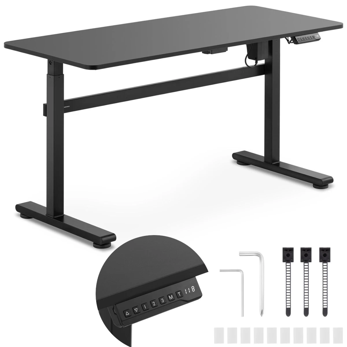 Elektrinis Rašomasis Stalas Su Aukščio Reguliavimu Aukštis 73-118 Cm Stalviršis 140x60 Cm Elektrinis Rašomasis Stalas Su Aukščio Reguliavimu Aukštis 73-118 Cm Stalviršis 140x60 Cm