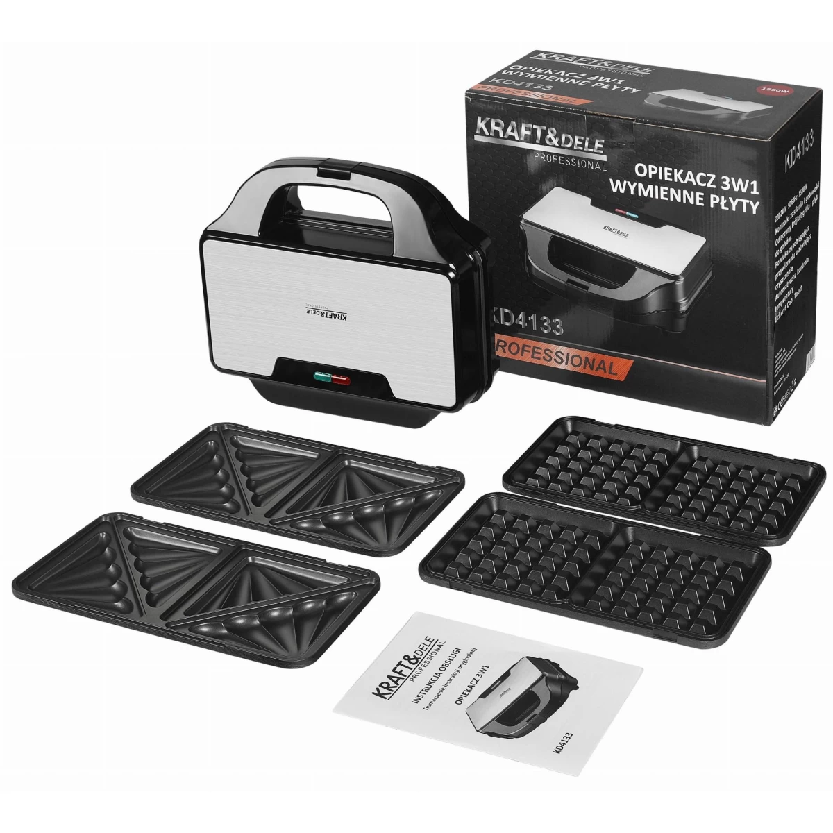 Elektrinis skrudintuvas su keičiamais įdėklais 3in1, Kraft&amp;Dele, KD4133