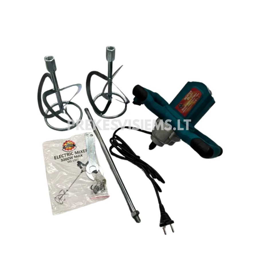 Elektrinis statybinis maišytuvas MEISTER 3200W (2in1), MS-1507