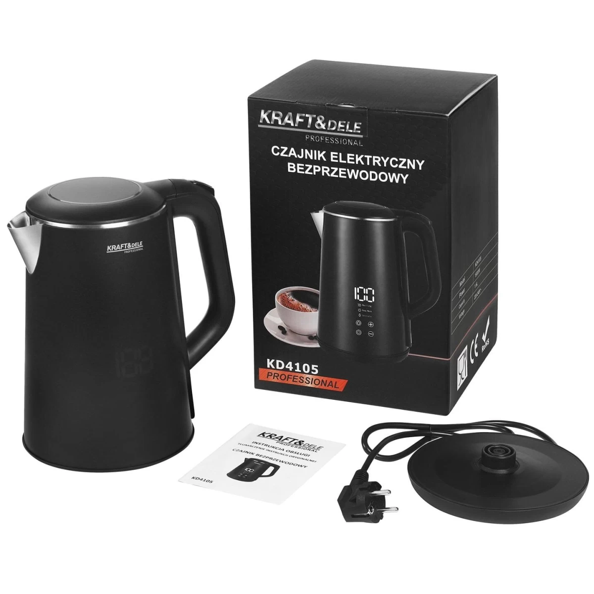 Elektrinis virdulys su temperatūros reguliatoriumi 1,6 l 1500 W KD4105