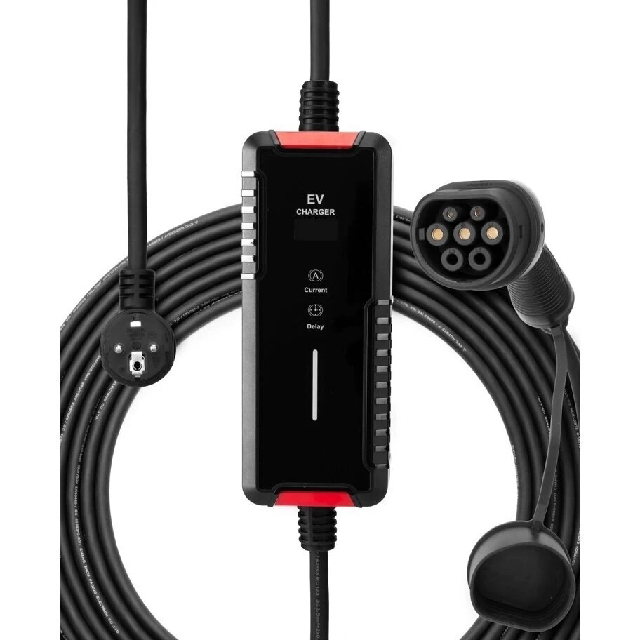 Elektromobilio įkrovimo laidas 220V - type 2 , 10m ilgio (16A, 1 fazė 3,6 kW)