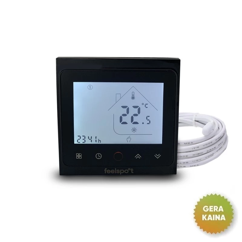 Elektroninis programuojamas termostatas (termoreguliatorius) Feelspot WTH51.36 NEW BLACK Modbus (prekė su trūkumais)
