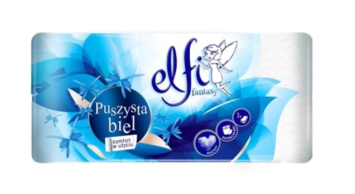elfi, Purus Baltas Tualetinis Popierius, 8 Ritinėliai