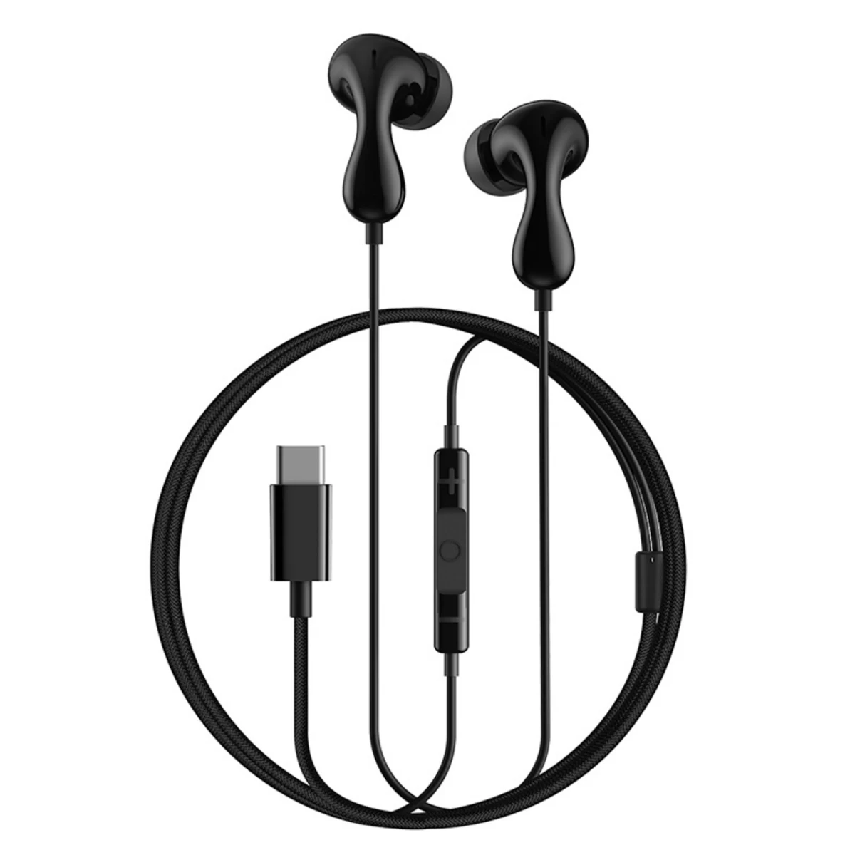 Encok Cz20 Usb-c Laidinės Ausinės į Ausis - Juodos Spalvos