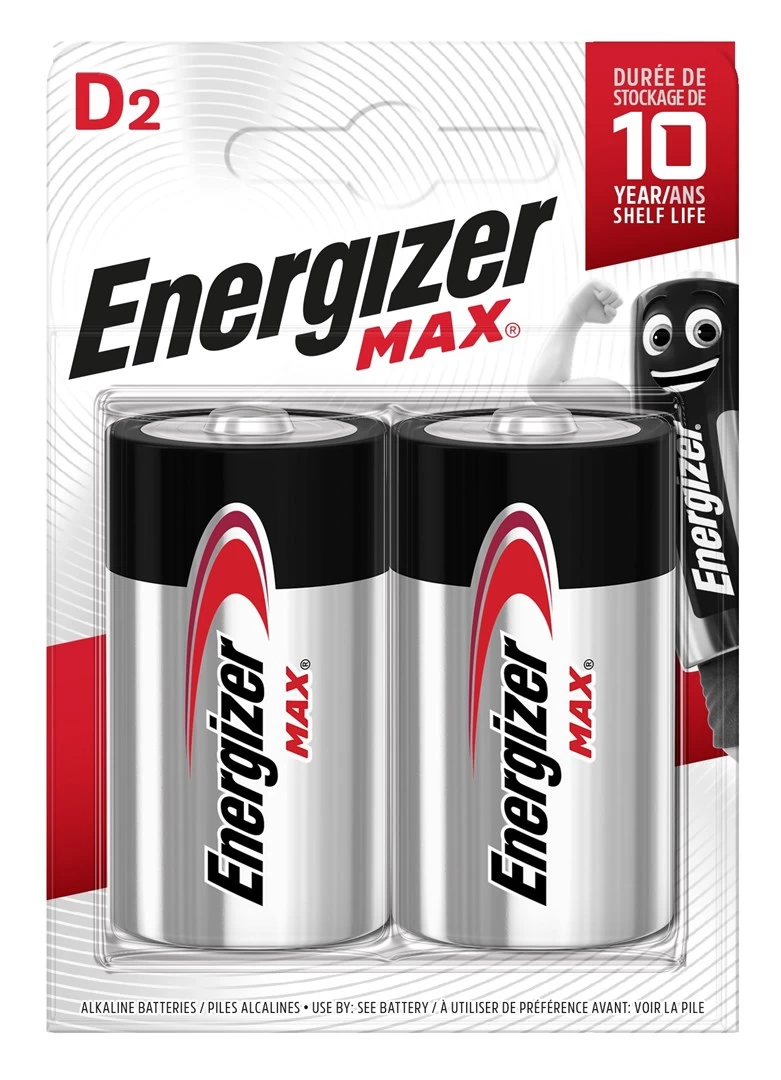 ENERGIZER BATTERY MAX D LR20, 2 pcs. ECO packaging