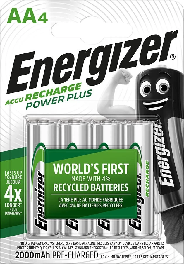 ENERGIZER BATTERY RECHARGEABLE POWER PLUS AA HR6/4 2000mAh ENERGIZER BATTERY RECHARGEABLE POWER PLUS AA HR6/4 2000mAh