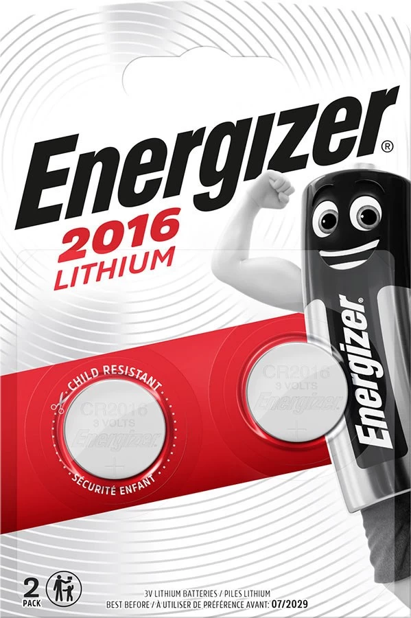 ENERGIZER SPECIALIZED BATTERIES CR2016 2 PIECES