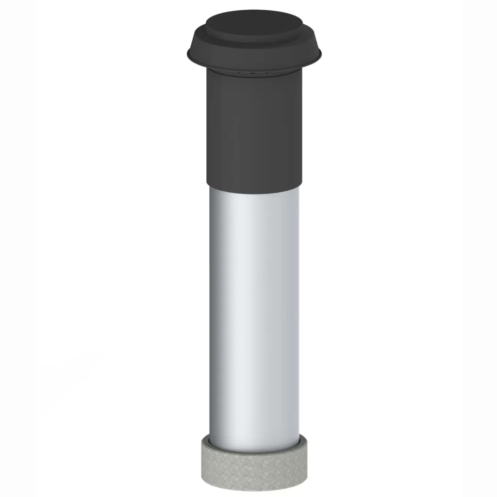 EPP izoliuotas ventiliacijos kaminėlis D160mm  L-1000mm juodas