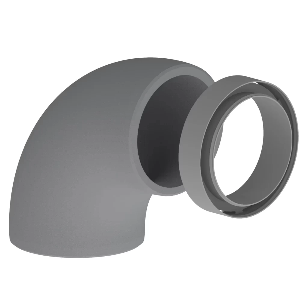 EPS izoliuota alkūnė D160mm 90° su mova