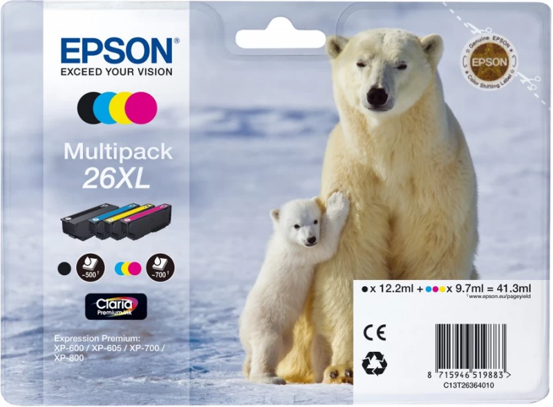Epson Kasetė T2636 Xl Multipack C13t26364010