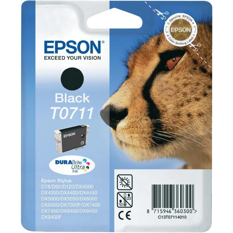 Epson T0711 Juodos Spalvos Kasetė C13t07114011