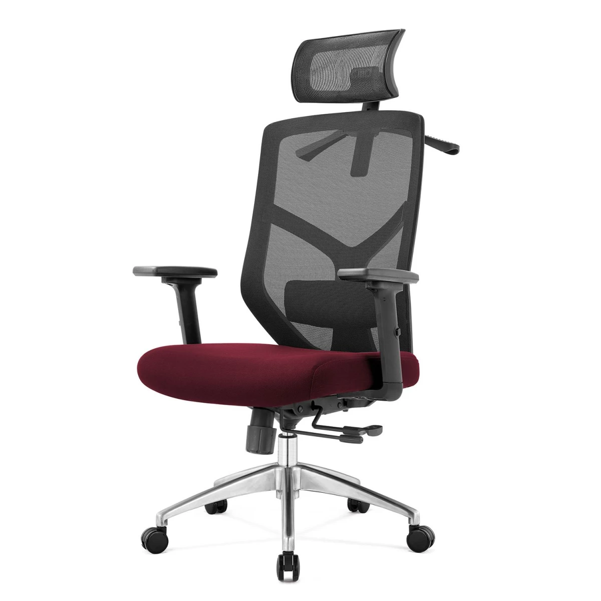 Ergonomiškas Biuro Fotelis Rosa Bordo Spalvos Angel