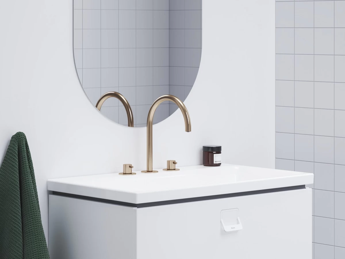 ES 018.60RGB Praustuvo maišytuvas 270 mm, 3 dalių be dugno vožtuvo, Rose Gold Brushed ES 018.60RGB Praustuvo maišytuvas 270 mm, 3 dalių be dugno vožtuvo, Rose Gold Brushed