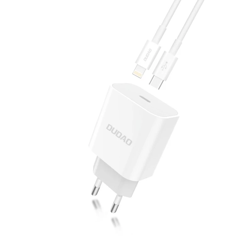 Es Usb-c Pd Greitasis įkroviklis + lightning Laidas iphone, 1 M, Baltas
