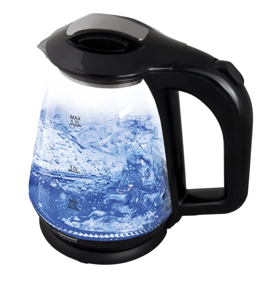 ESPERANZA GLASS KETTLE  1.7L MISSOURI BLACK