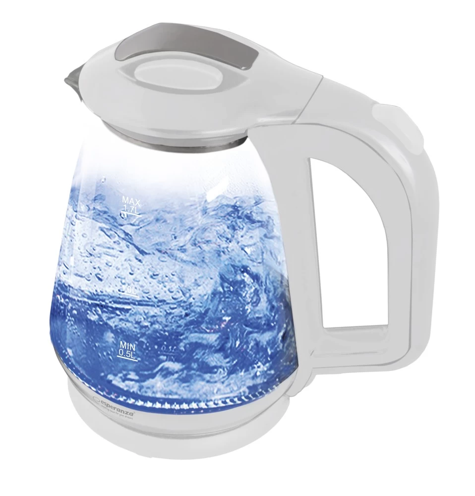 ESPERANZA GLASS KETTLE  MISSOURI 1.7L WHITE
