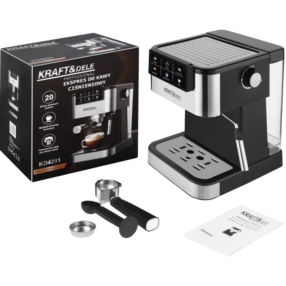 Espresso kavos aparatas Kraft&amp;Dele, KD4291