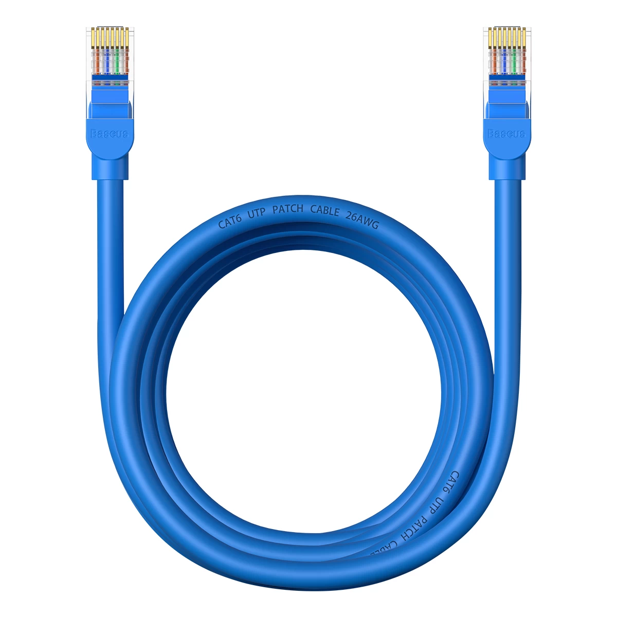 Ethernet Cat 6 Rj-45 1000mbps 1000mbps Vytos Poros Tinklo Kabelis 3 M Mėlynos Spalvos