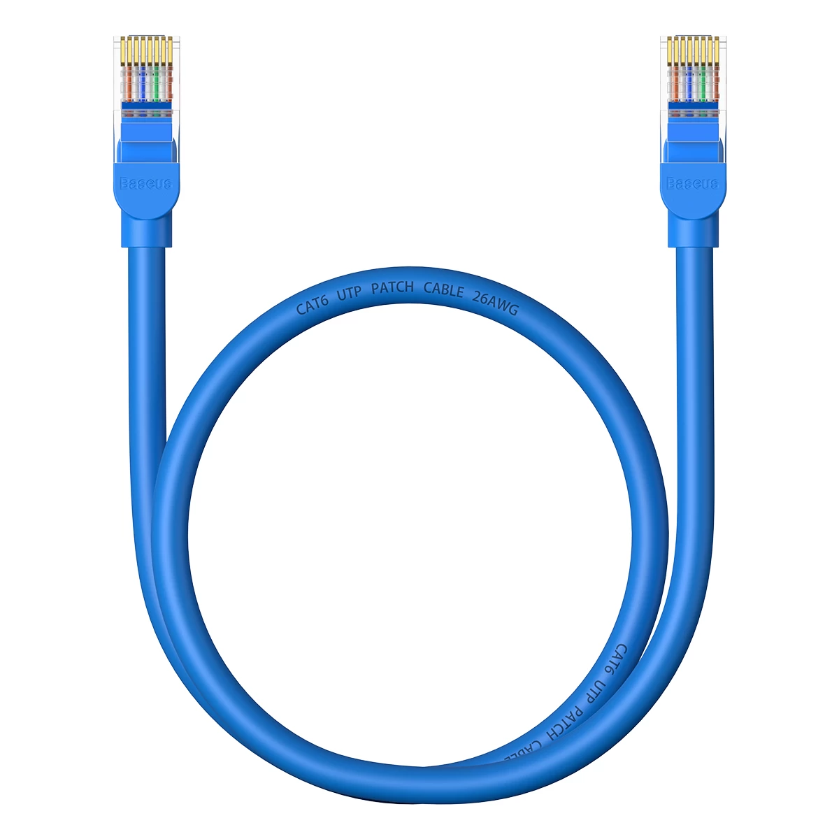 Ethernet Cat 6 Rj-45 1000mb/s 1000mb/s Vytos Poros Tinklo Kabelis 0,5 M Mėlynos Spalvos