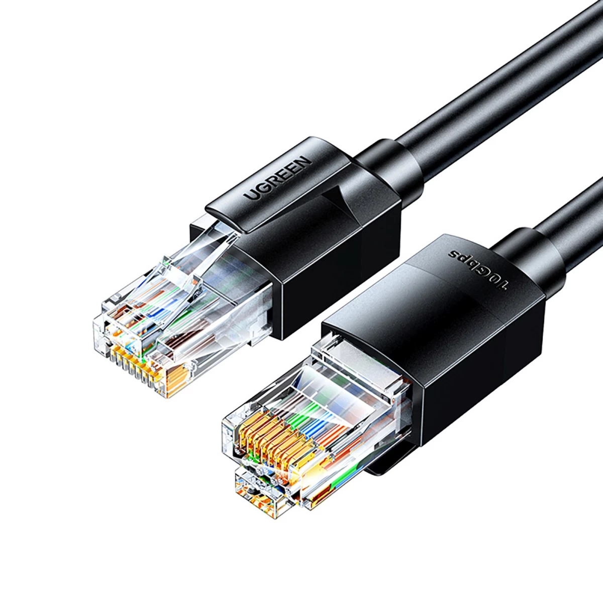 Ethernet Cat 6a Utp Rj45 Tinklo Kabelis 0,5 M - Juodas