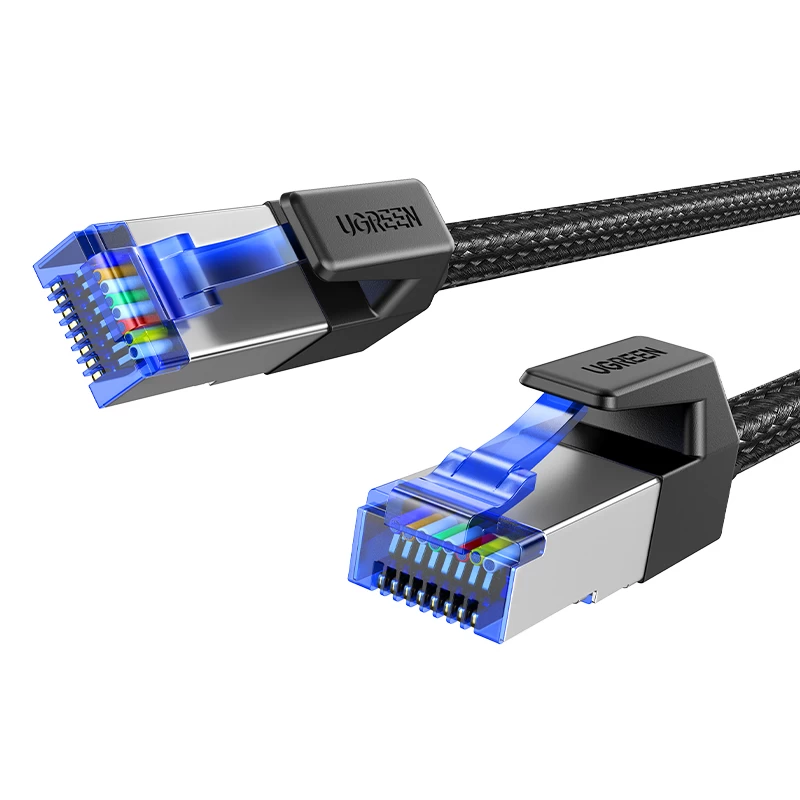 Ethernet Sujungimo Laidas Rj45 Cat8 Su Varine šerdimi 1,5 M - Juodas