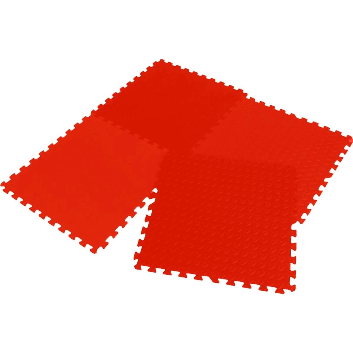 Eva Putplasčio Dėlionės Kilimėlis 60x60 Kpl. 4 Vnt. 12 Mm Enero Raudona