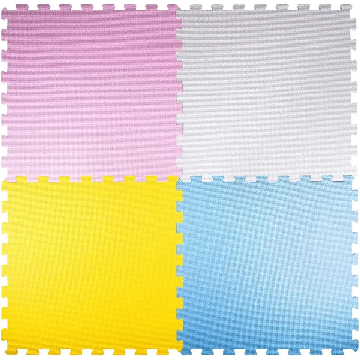 Eva Putplasčio Dėlionės Kilimėlis 60x60 Spalvų 4 Elementai Su Maišeliu