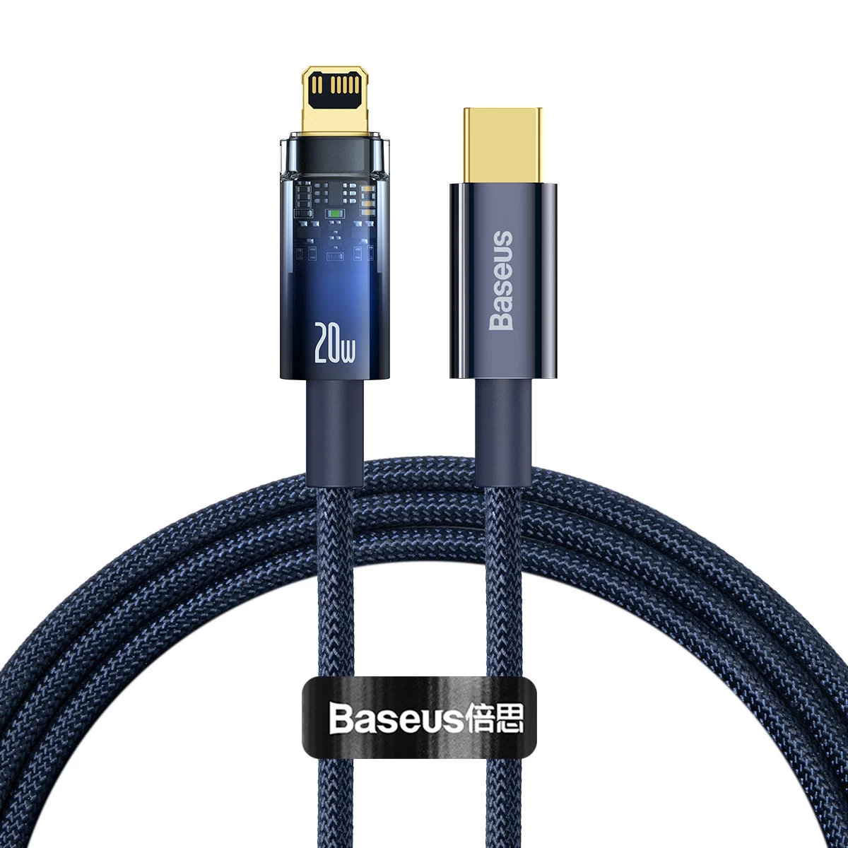 Explorer Serijos Usb-c Iphone Lightning Kabelis 20w 1 M Mėlynas