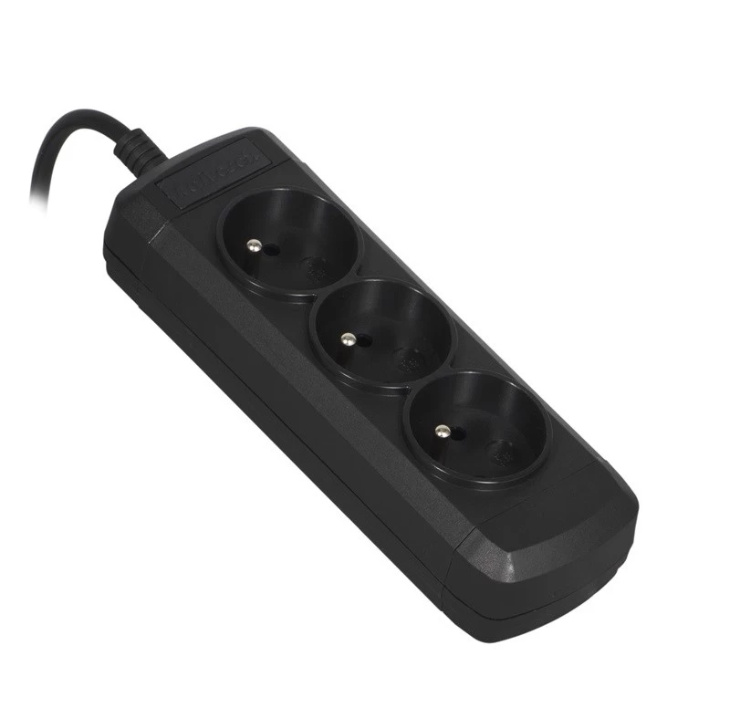 Extension cord Activejet (3 x UTE; 10 A; 1,8m; black color)