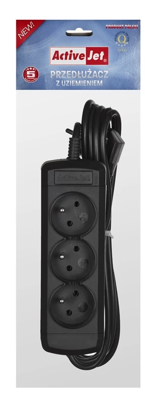 Extension cord Activejet 3GNU - 3M - C (3m; black color)